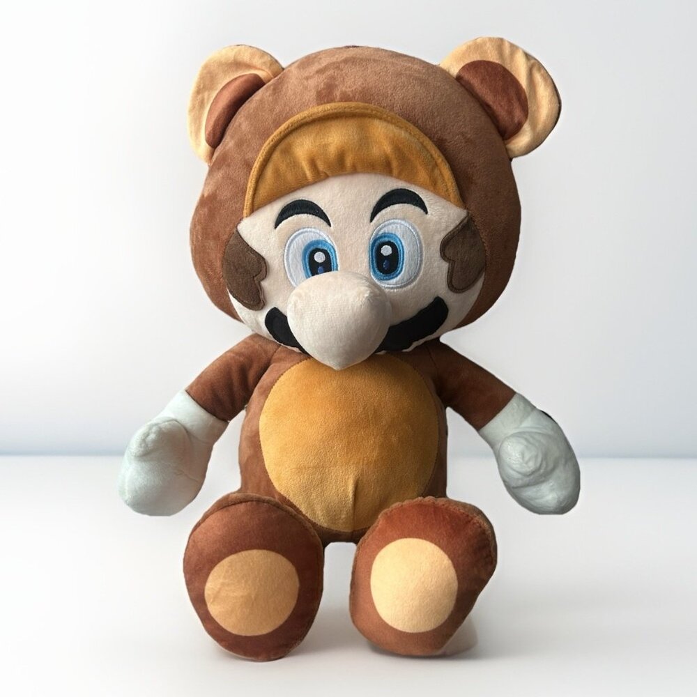 Super Mario Brothers 3 Tanooki Suit Raccoon Plush 22-inch Stuffed Animal Toy